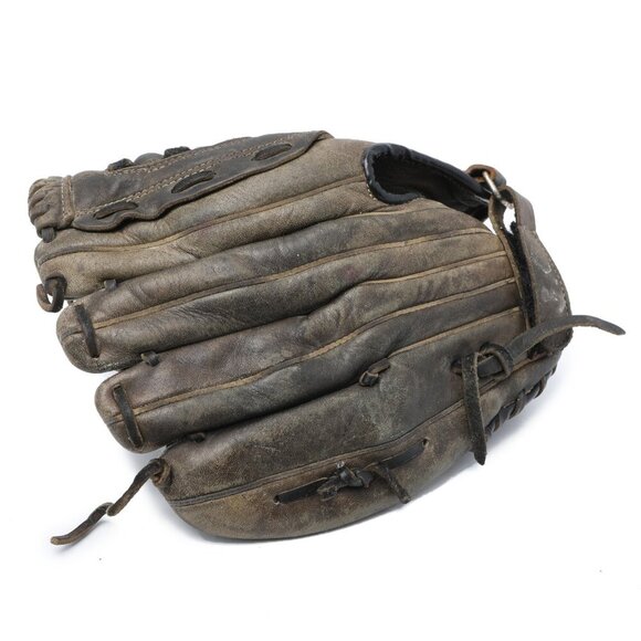 Vintage Rawlings PLAYMAKER Leather Baseball Glove Adult Black Basket Web USA - Picture 6 of 12
